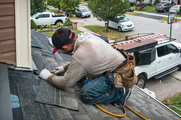 Professional Roof Replacement technician working in Shapleigh, ME